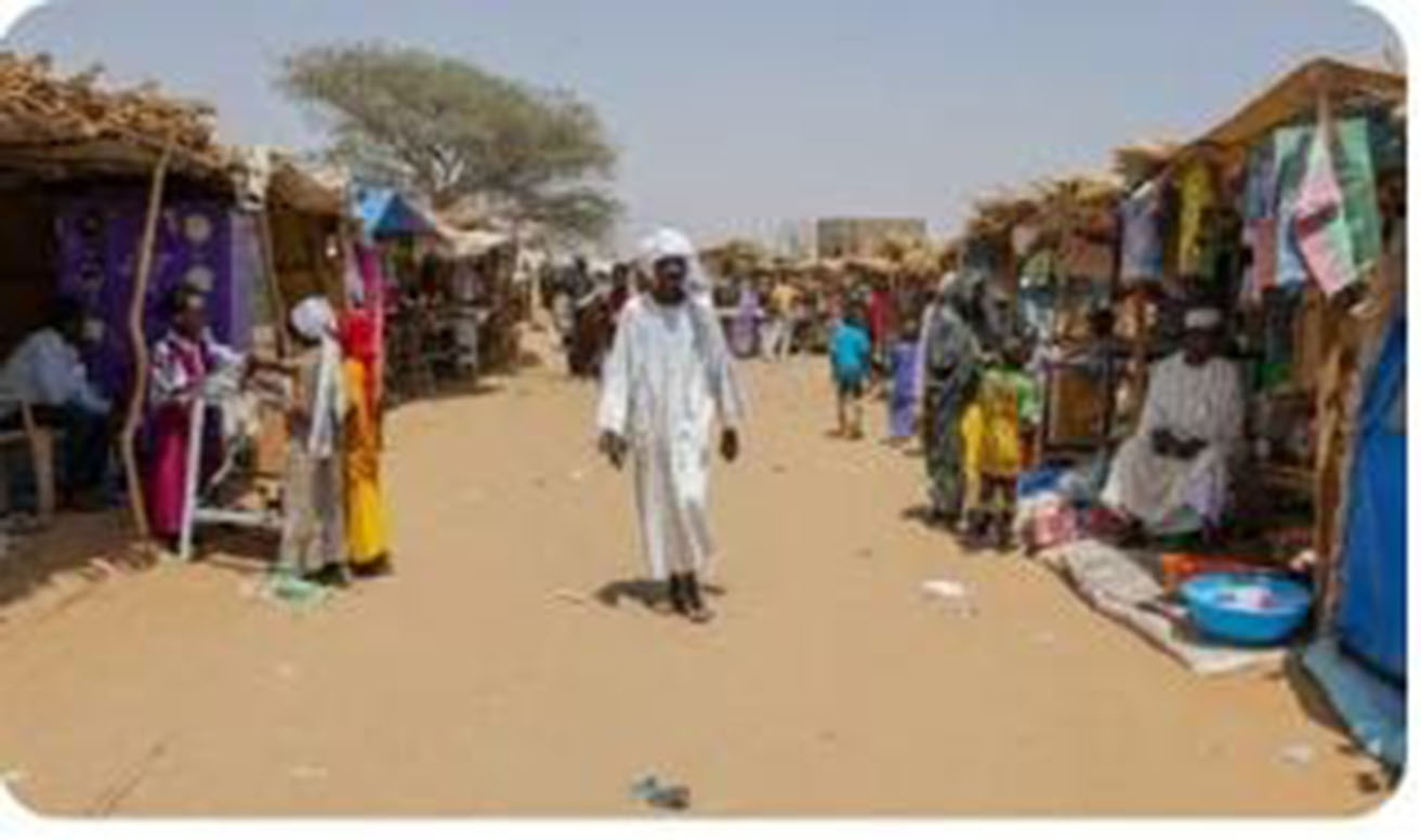 Une vue du March? central de Ndjamena