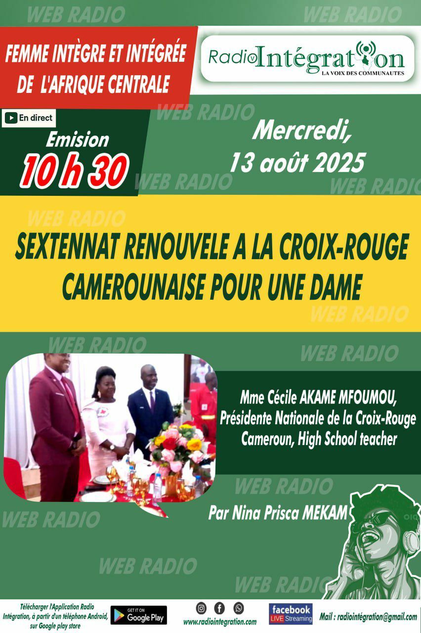 C?cile AKAME MFOUMOU: Un nouveau sextennat ? la pr?sidence de la Croix-Rouge Cameroun