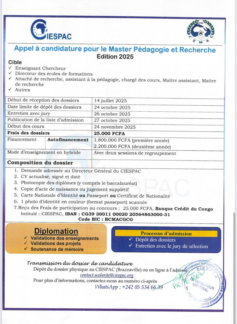 Appel ? candidature Ciespac