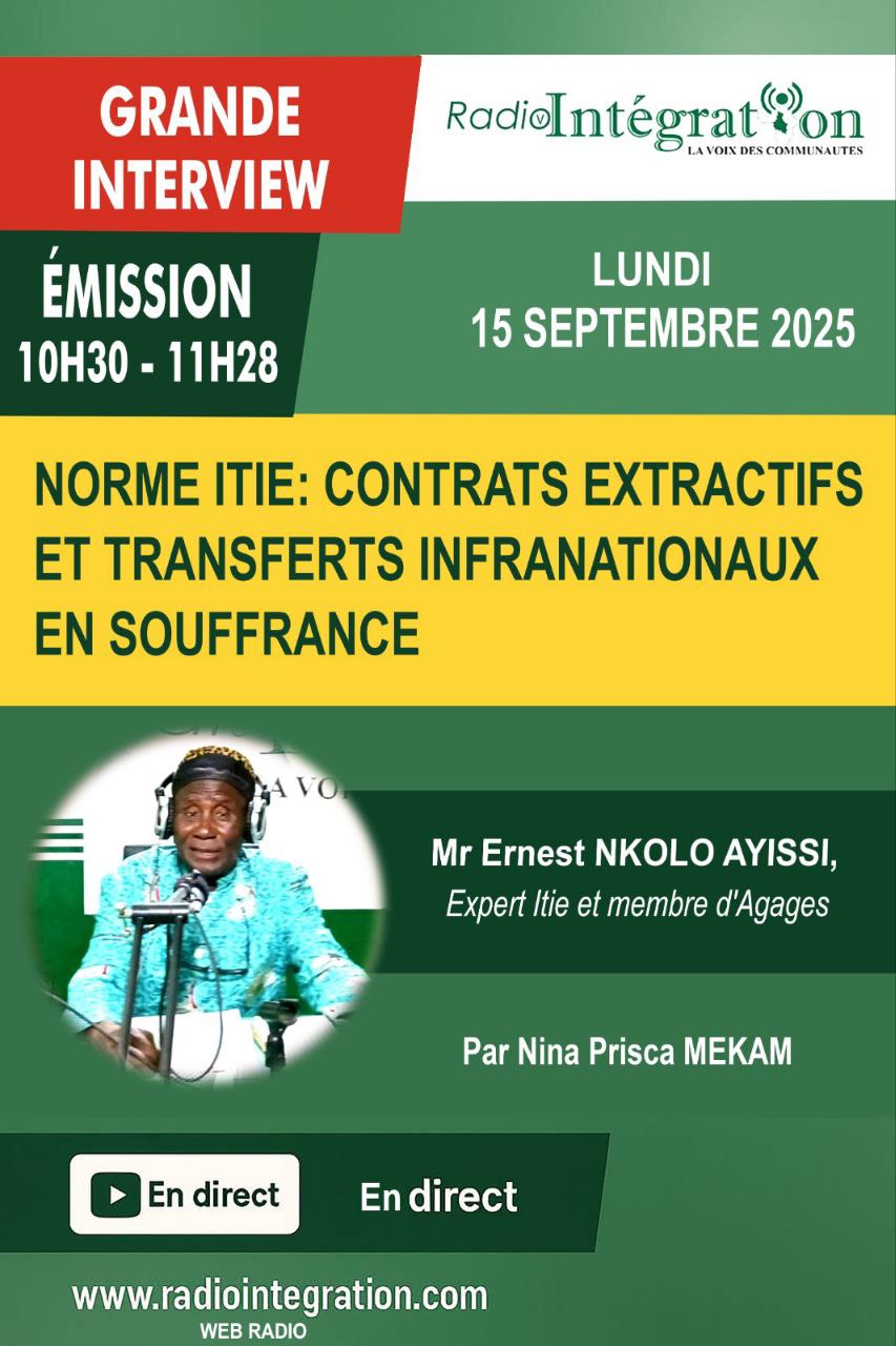 CRADEC/NORME ITIE: CONTRATS EXTRACTIFS ET TRANSFERTS INFRANATIONAUX EN SOUFFRANCE